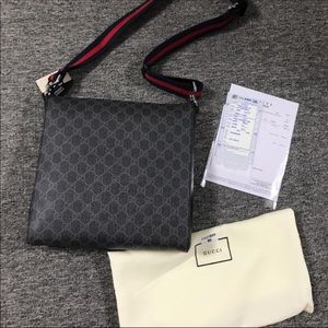 Gucci GG black small messenger bag